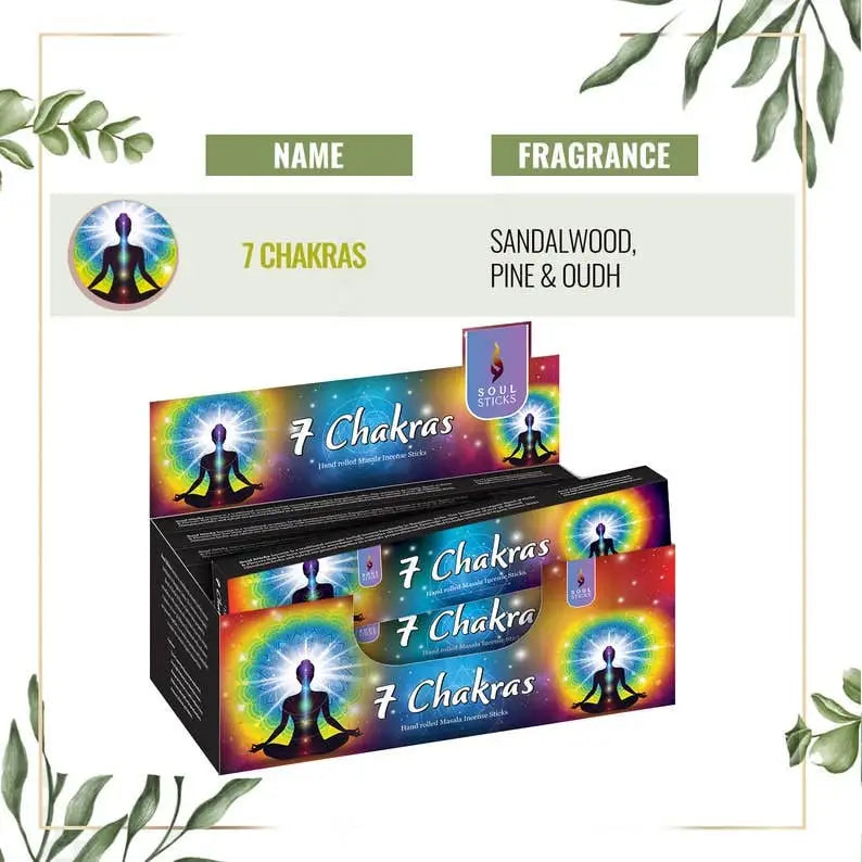 🌈✨7 Chakras Masala Incense – Balance Cleansing and Energy Flow 🕉️
