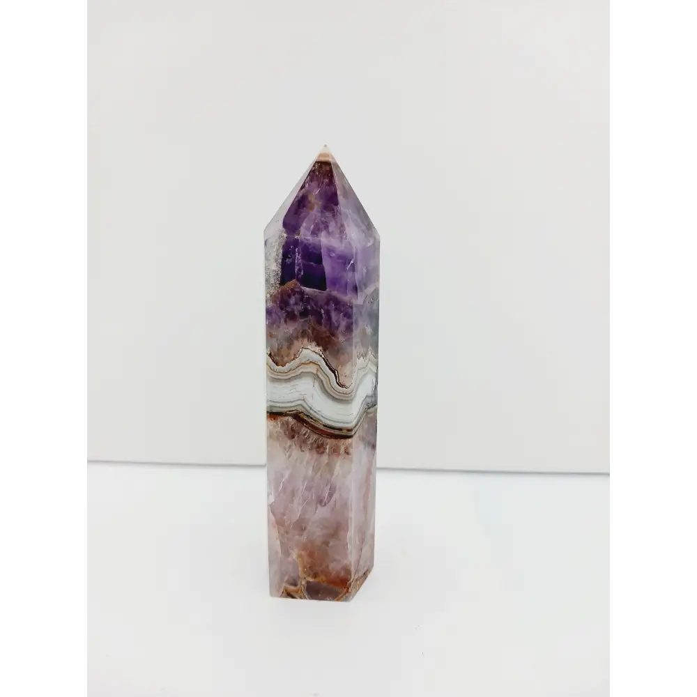 💜🏔️ Amethyst Agate Tower 5 Inch – Balance Protection and Spiritual Growth ✨ - Towers
