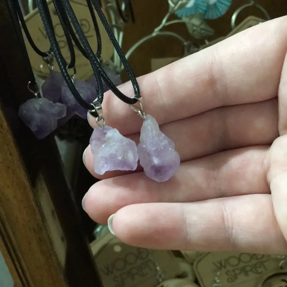 Amethyst Teeth Necklace - Jewelry