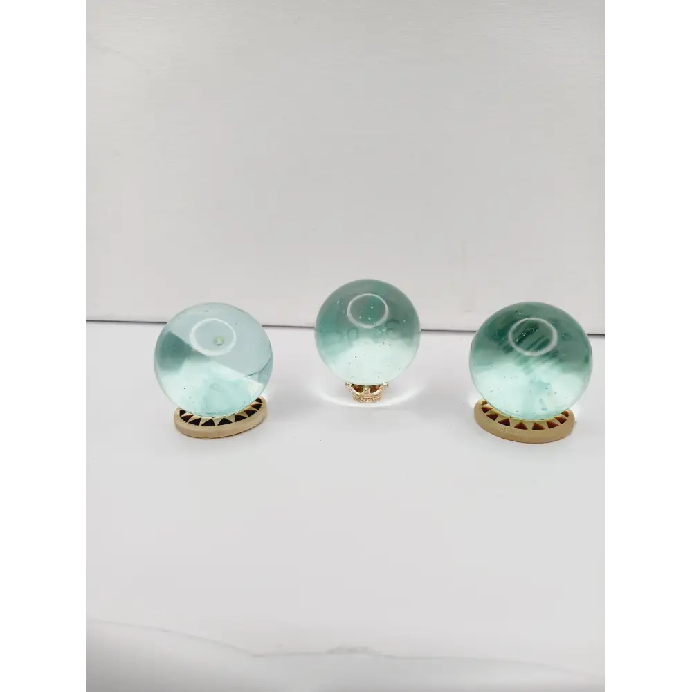 🔵✨ Aqua and Blue Obsidian Spheres – Calm Insight and Spiritual Protection 🌊 - aqua