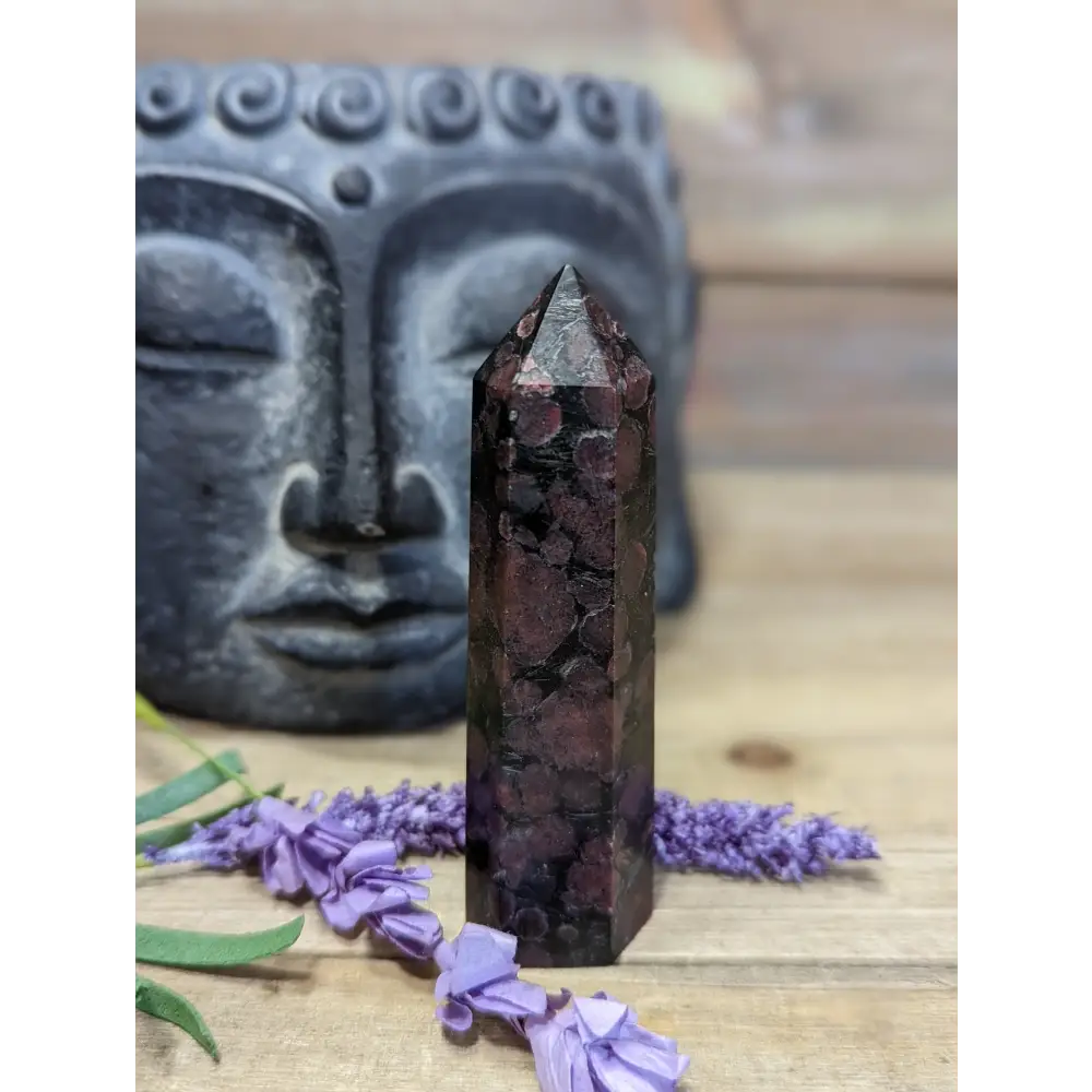 Arfendsonite with Garnet Towers - 1- 3 1/4’’ - Towers