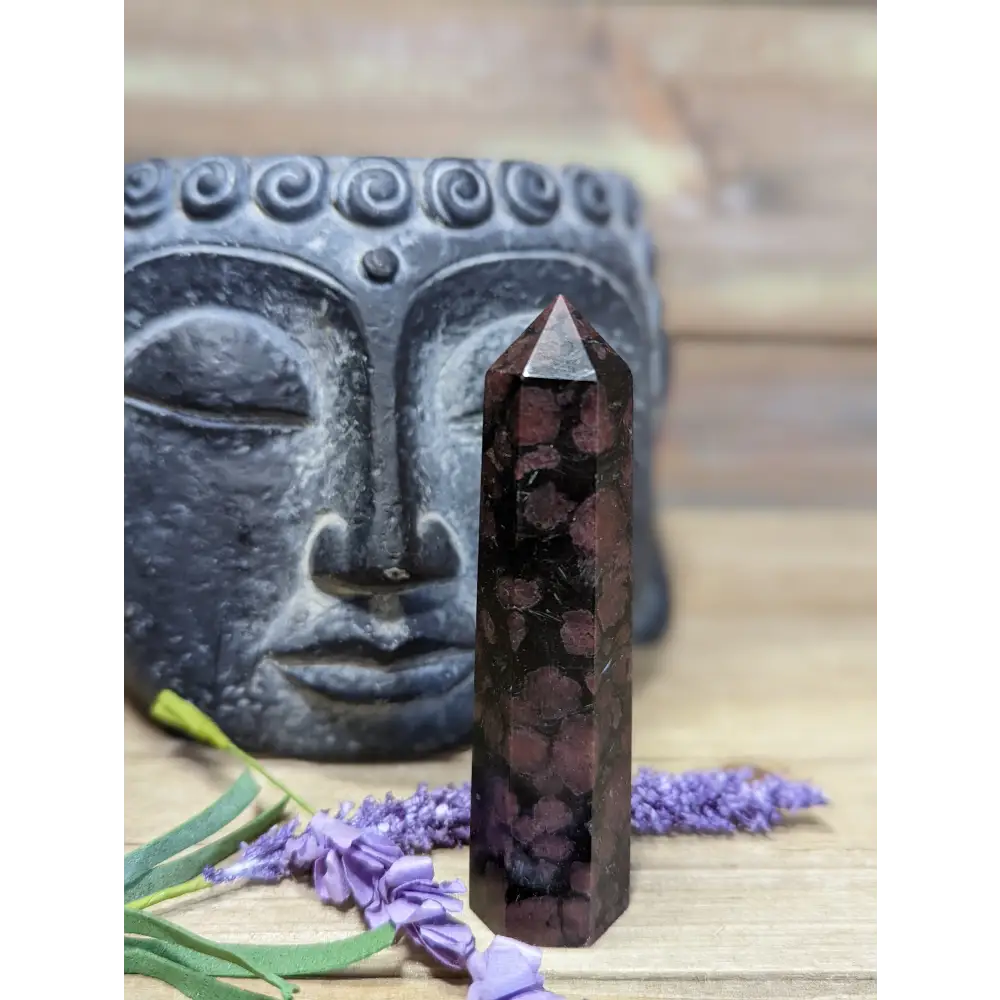 Arfendsonite with Garnet Towers - 12- 3 1/2’’ - Towers
