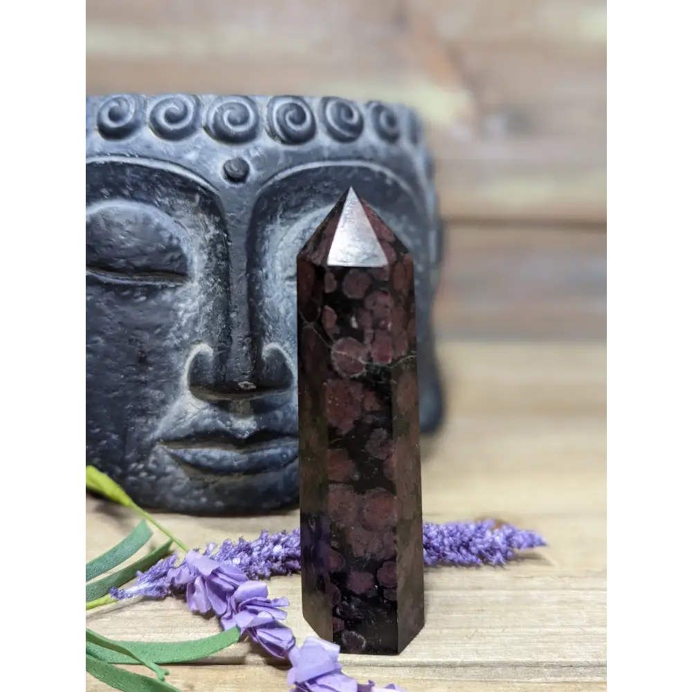 Arfendsonite with Garnet Towers - 14- 3 1/2’’ - Towers