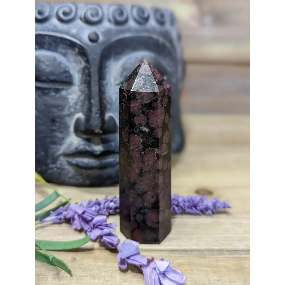 Arfendsonite with Garnet Towers - 2 - 3 1/4’’ - Towers