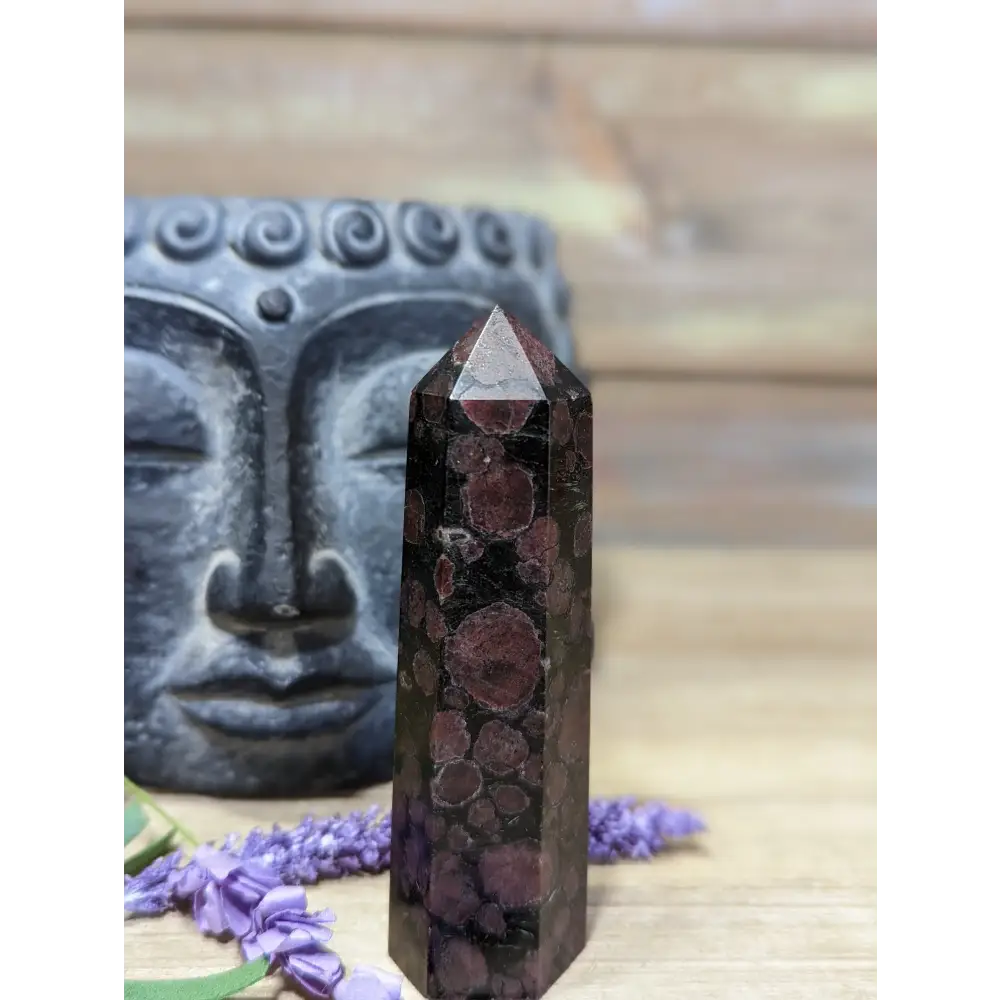 Arfendsonite with Garnet Towers - 20- 3 5/8’’ - Towers