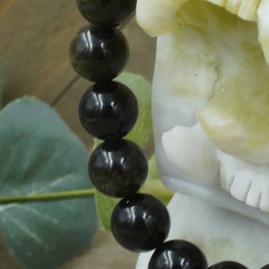 🖤✨ Black Obsidian Bracelet 8mm – Protection Grounding and Release 🌑 - OMC BRACELETS