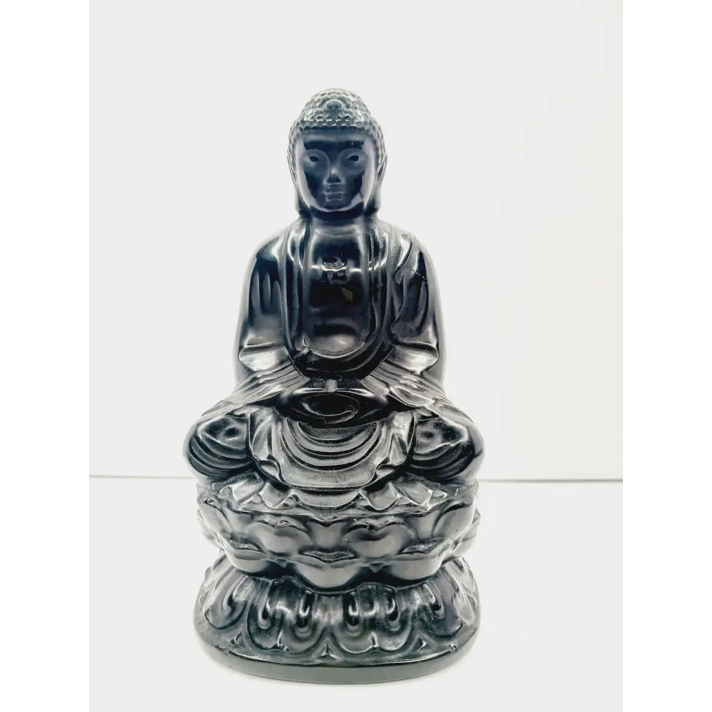 ๐ค Black Obsidian Buddha Statue - 6โโ ๐ - Statues