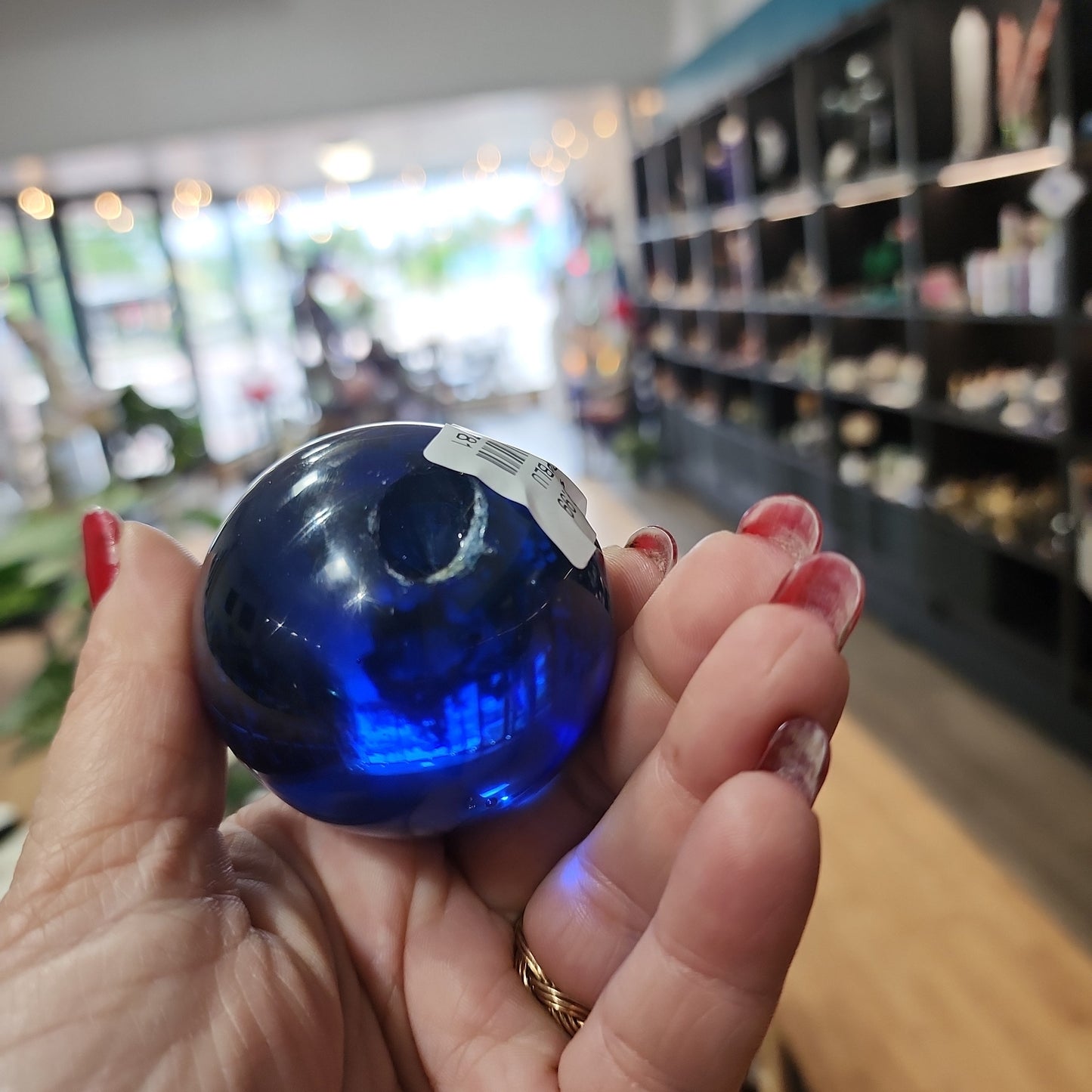 🔵✨ Blue Obsidian Sphere – Clarity Communication and Calming Energy! 🌊 - Blue Obsidian Sphere - Spheres