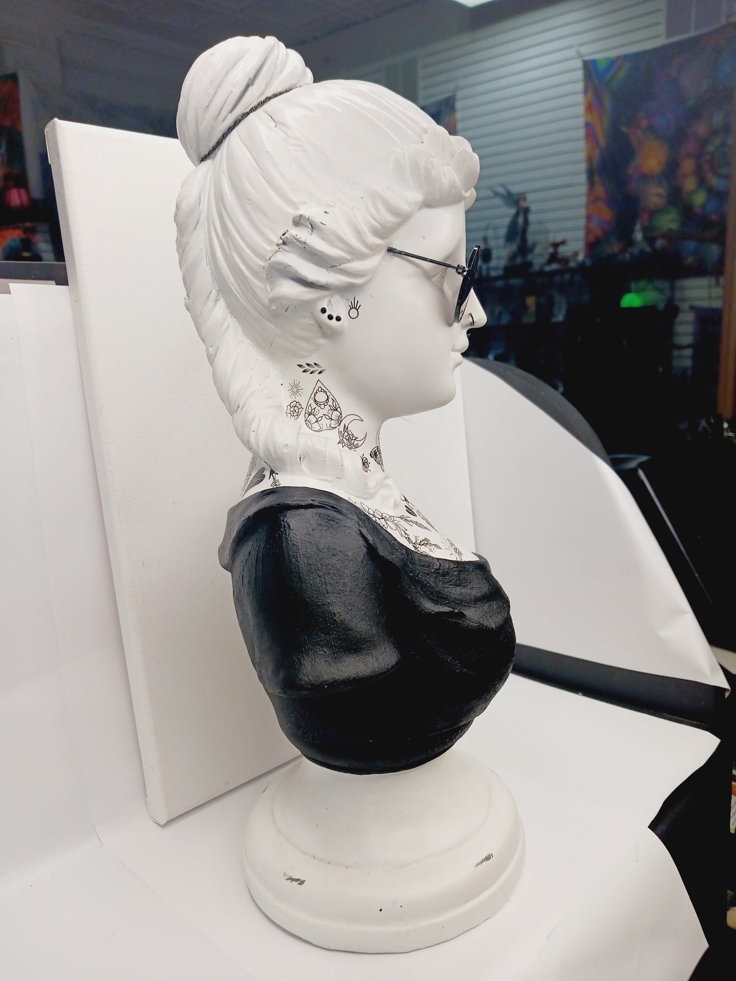 🗿✨ Bust Statues with Tattoos – Bold Artistry Modern Magic and Unique Decor!🎨 Made by Samantha Dentterder