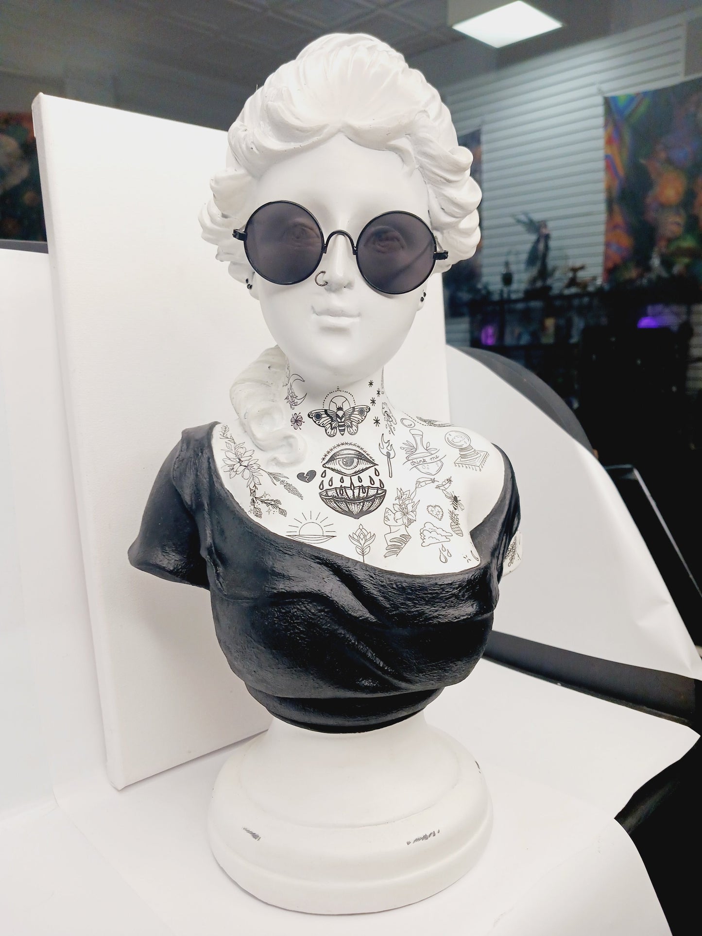 🗿✨ Bust Statues with Tattoos – Bold Artistry Modern Magic and Unique Decor!🎨 Made by Samantha Dentterder - ’Sami’