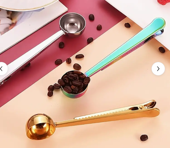 Coffee Measure Spoon with Closure Clip - Teas & Accessories