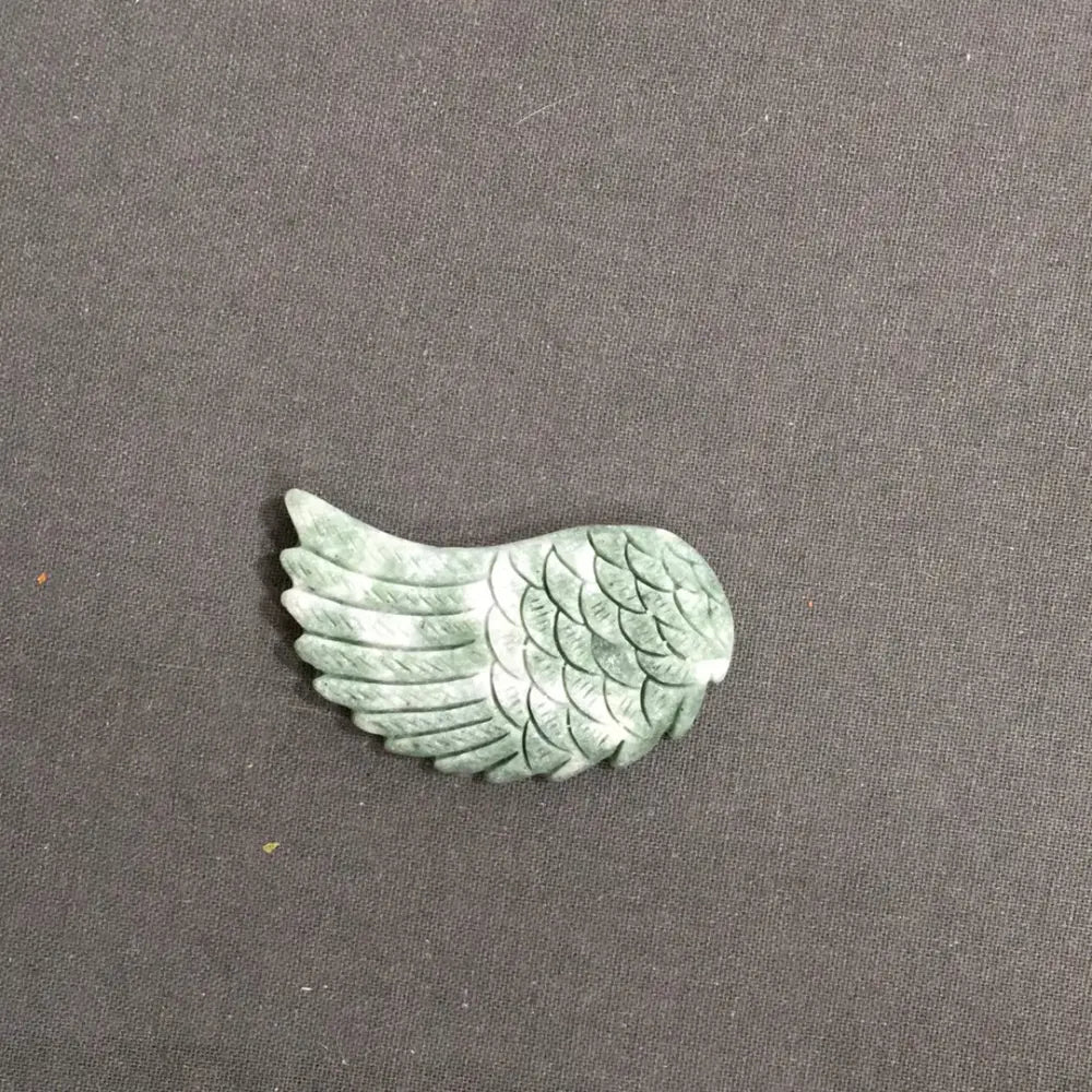 Crystal Angel Wings 2.5’’ – Guardian Angel Energy | The Mystical Moons - Moss Agate 10 - Carvings