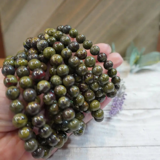 🐉✨ Dragon’s Blood Jasper Bracelet 8mm – Courage Vitality and Protection 🌿 - OMC BRACELETS