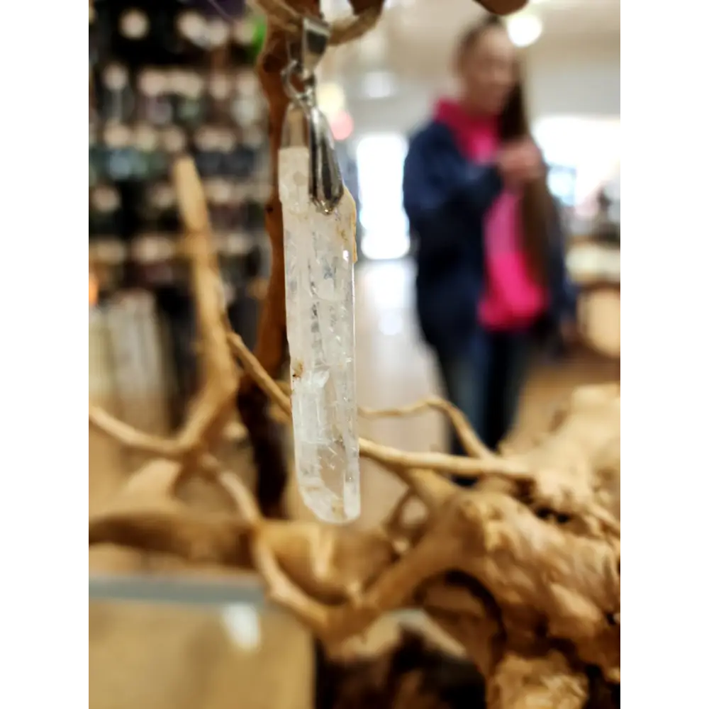 🤍✨ Elegant Connection: Faden Quartz Specimen Necklace Pendant – Clarity Healing & Spiritual Bond! 🌟 - 19 - Jewelry