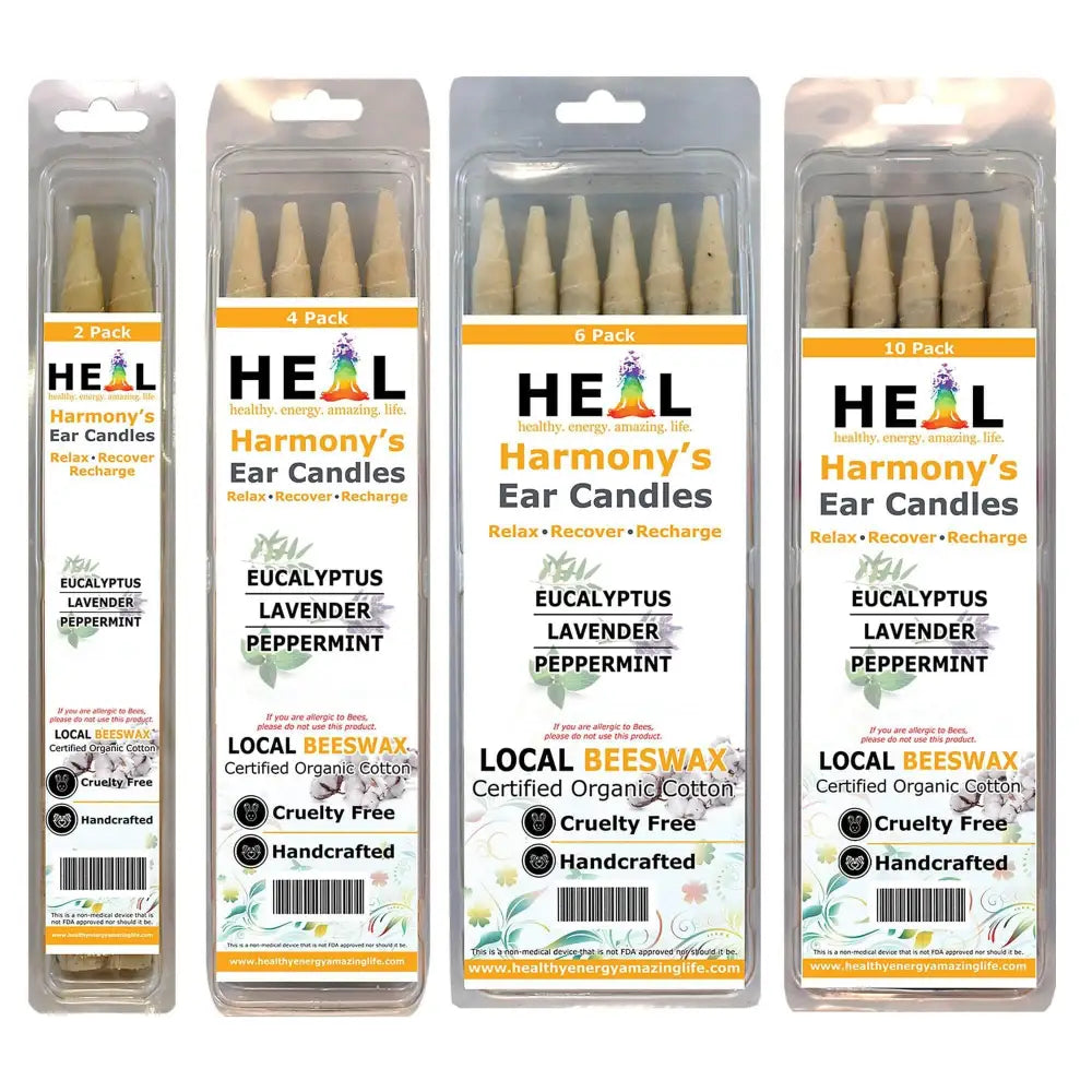 🕯️🌿 Eucalyptus Lavender & Peppermint Beeswax Ear Candles – 2-Pack – Refresh Relax & Renew! ✨ - Candles & Accessories