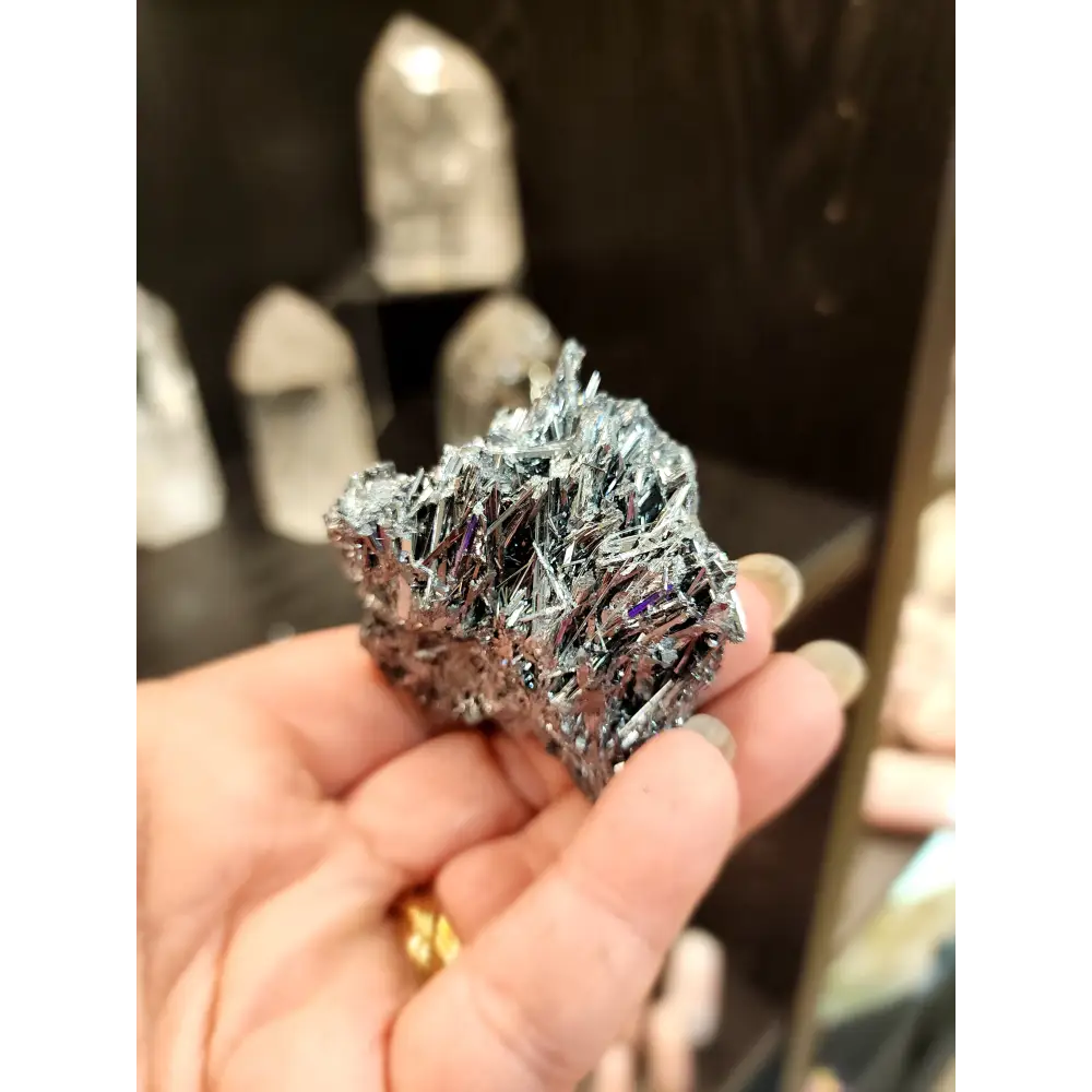 🌑✨ Exquisite Stibnite Specimen – A Display of Natural Elegance! 🖤 - 6 - Specimens