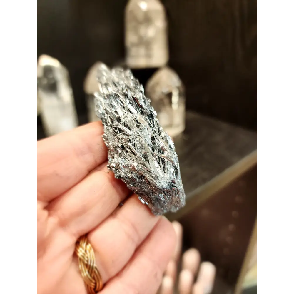 🌑✨ Exquisite Stibnite Specimen – A Display of Natural Elegance! 🖤 - 8 - Specimens