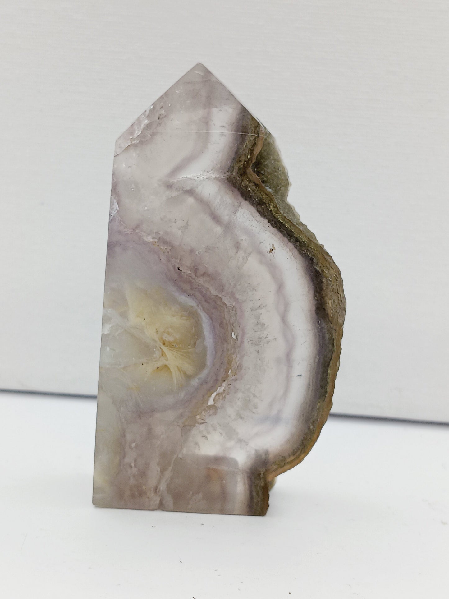 🌈✨ Fluorite and Scolecite with Pyrite Tower – Clarity Peace and Manifestation ⚡ - 16 - 3.5’’ - Towers