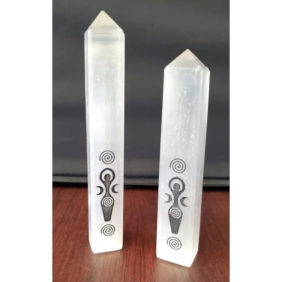 🌍✨ Goddess of the Earth Selenite Obelisk 7 Inch – Grounding Clarity and Divine Feminine Energy 🤍 - Large 7 1/4’’