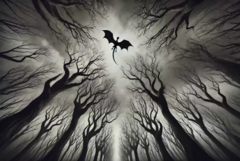 🐉🖤 Gothic Dragon Tapestry (118.11 x 82.68 in) – Dark Fantasy Majestic Power and Statement Wall Art! ✨