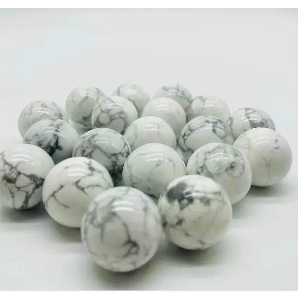 🤍🌙 Howlite Sphere (2.25’’) – Calm Clarity and Stress Relief! 🌙🤍 - 1- 2.25’’ - Spheres