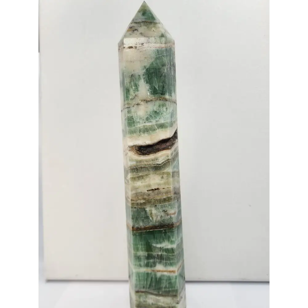Huge Green Calcite Tower – Powerful Healing Stone 💚🔮 - 3 - 11.75’’