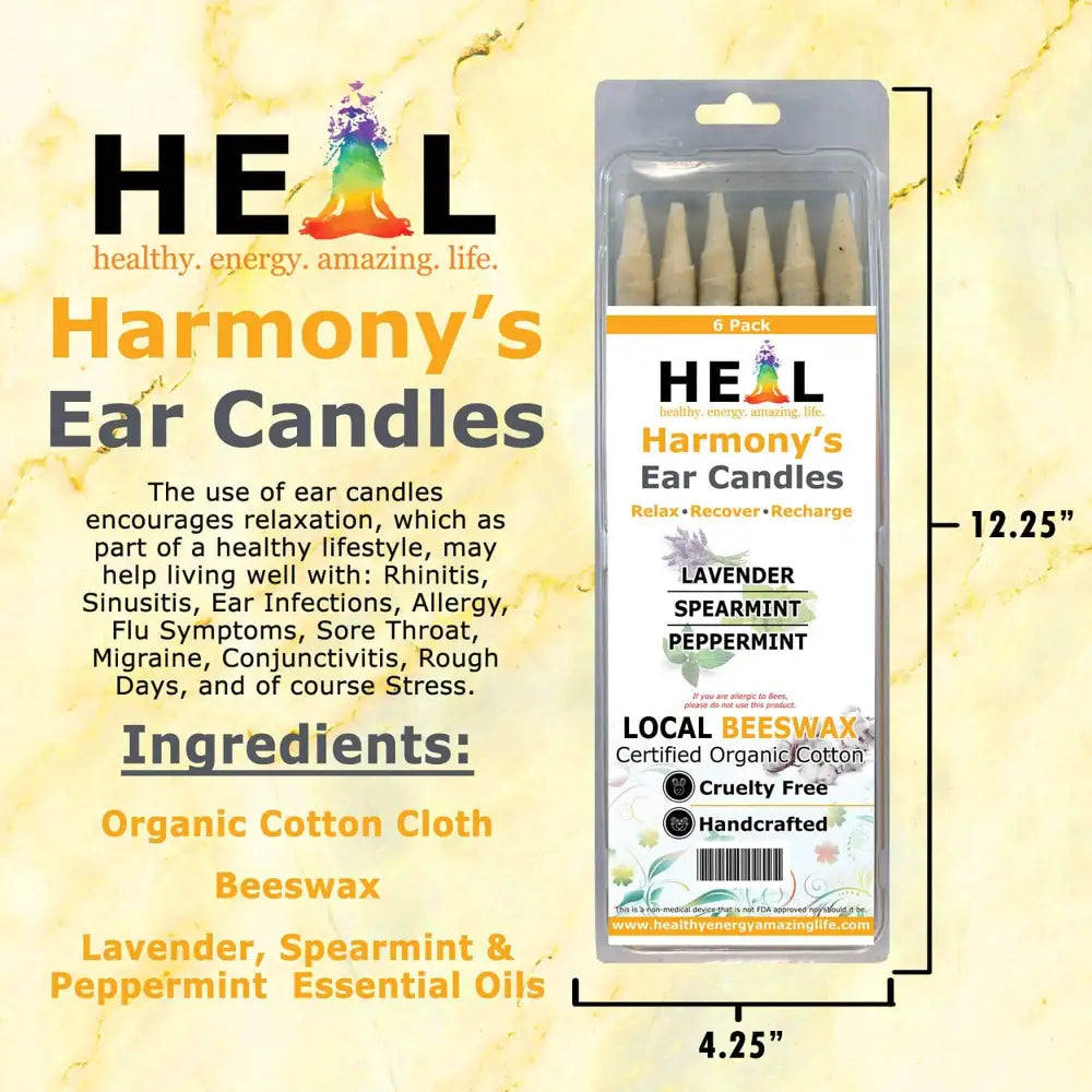 🕯️🌿 Lavender Spearmint & Peppermint Beeswax Ear Candles – 2-Pack – Refresh Relax & Soothe! ✨ - Candles & Accessories
