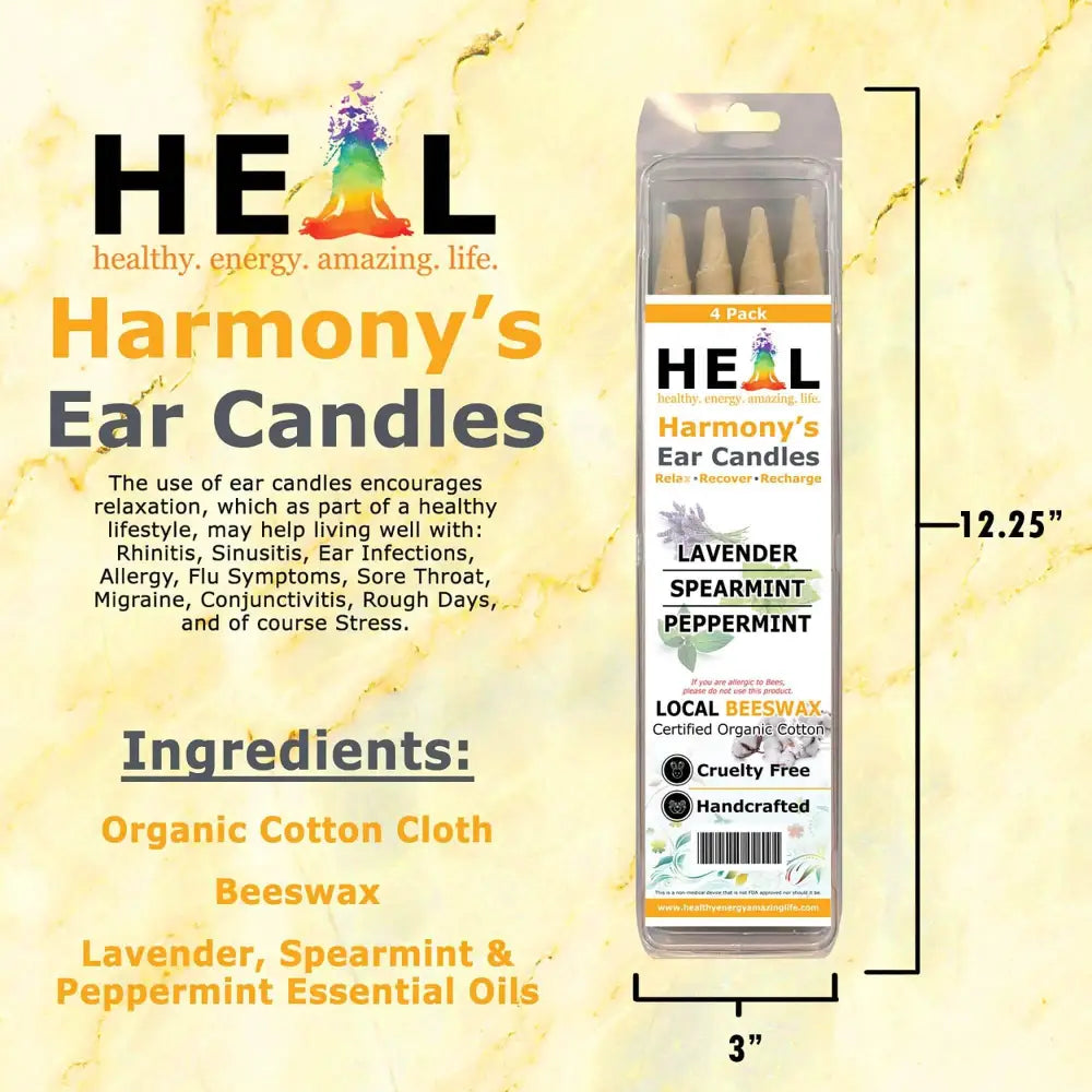 🕯️🌿 Lavender Spearmint & Peppermint Beeswax Ear Candles – 2-Pack – Refresh Relax & Soothe! ✨ - Candles & Accessories