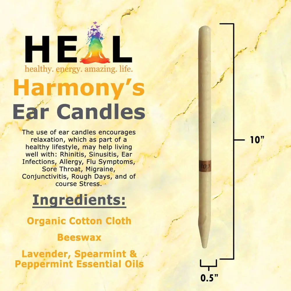 🕯️🌿 Lavender Spearmint & Peppermint Beeswax Ear Candles – 2-Pack – Refresh Relax & Soothe! ✨ - Candles & Accessories