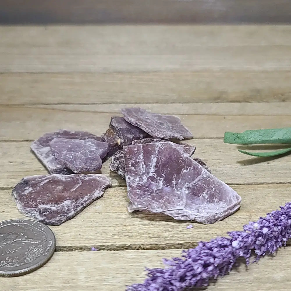Lepidolite Mini Slabs - Ounce (8-12 pcs.) - Specimens
