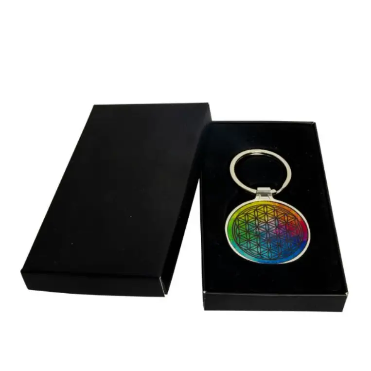 Metal Key Ring - Flower of Life - Chakra - Jewelry