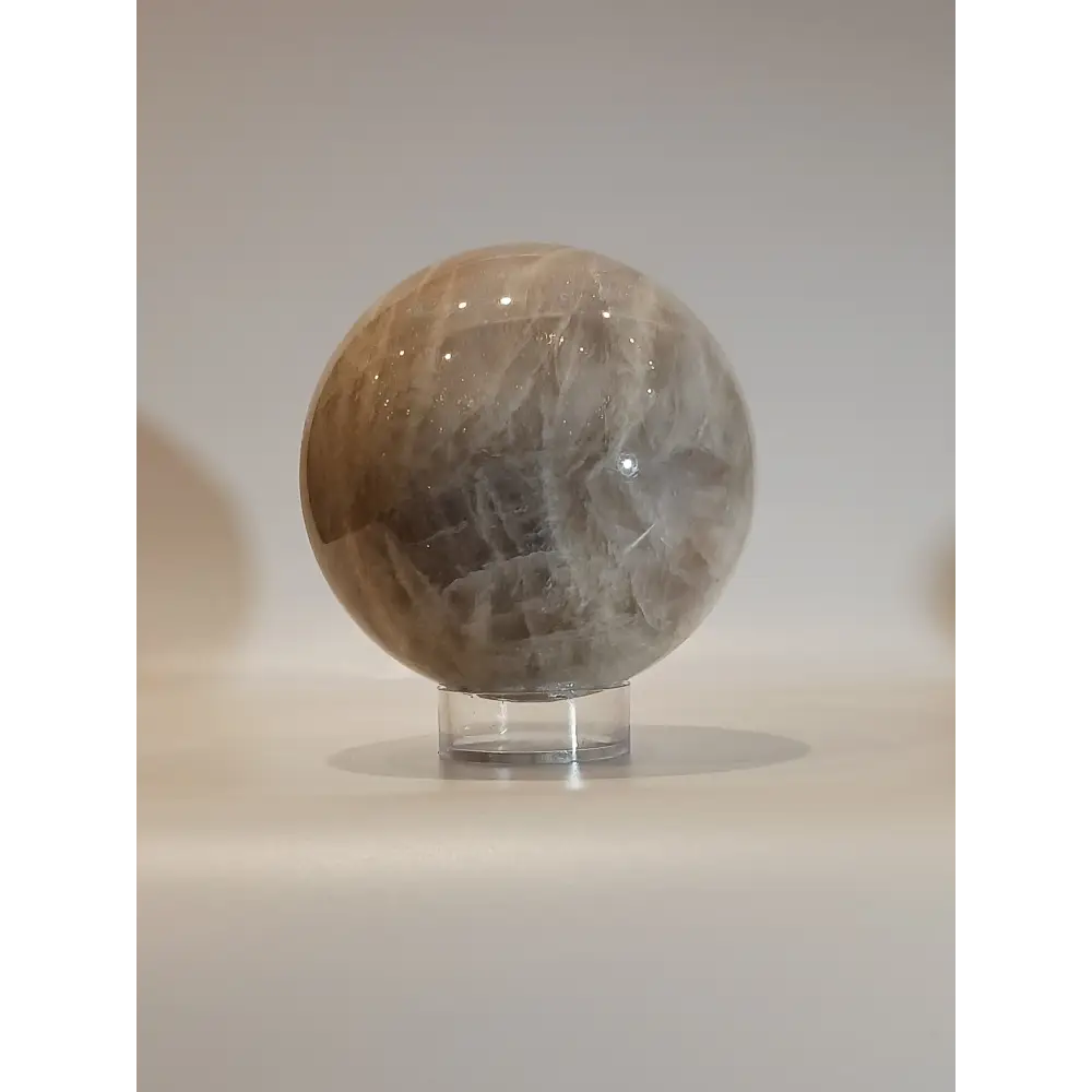 Moonstone with Sunstone Sphere – Harmony & Empowerment Crystal | The Mystical Moons - 8 - 2’’ - Spheres
