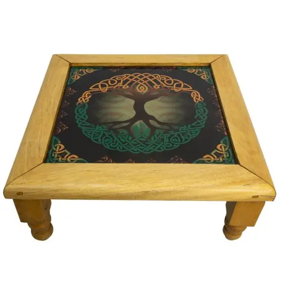 Pagan Altar Tables with Glass - Tree of Life - Altar Supplies