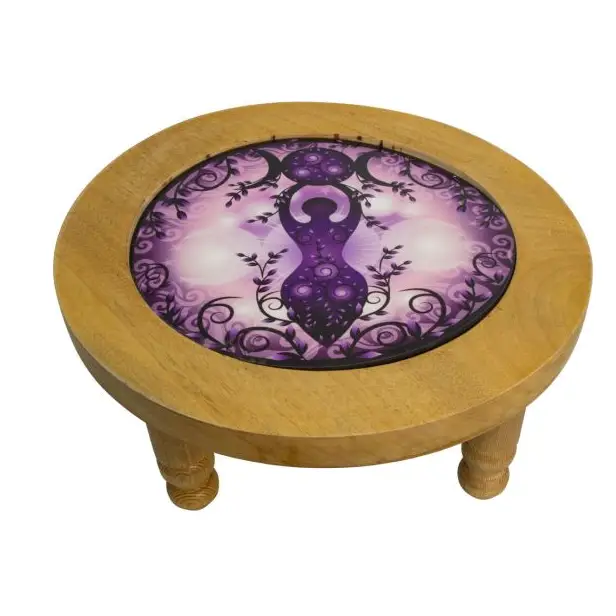 Pagan Altar Tables with Glass - Mother Earth - Altar Supplies