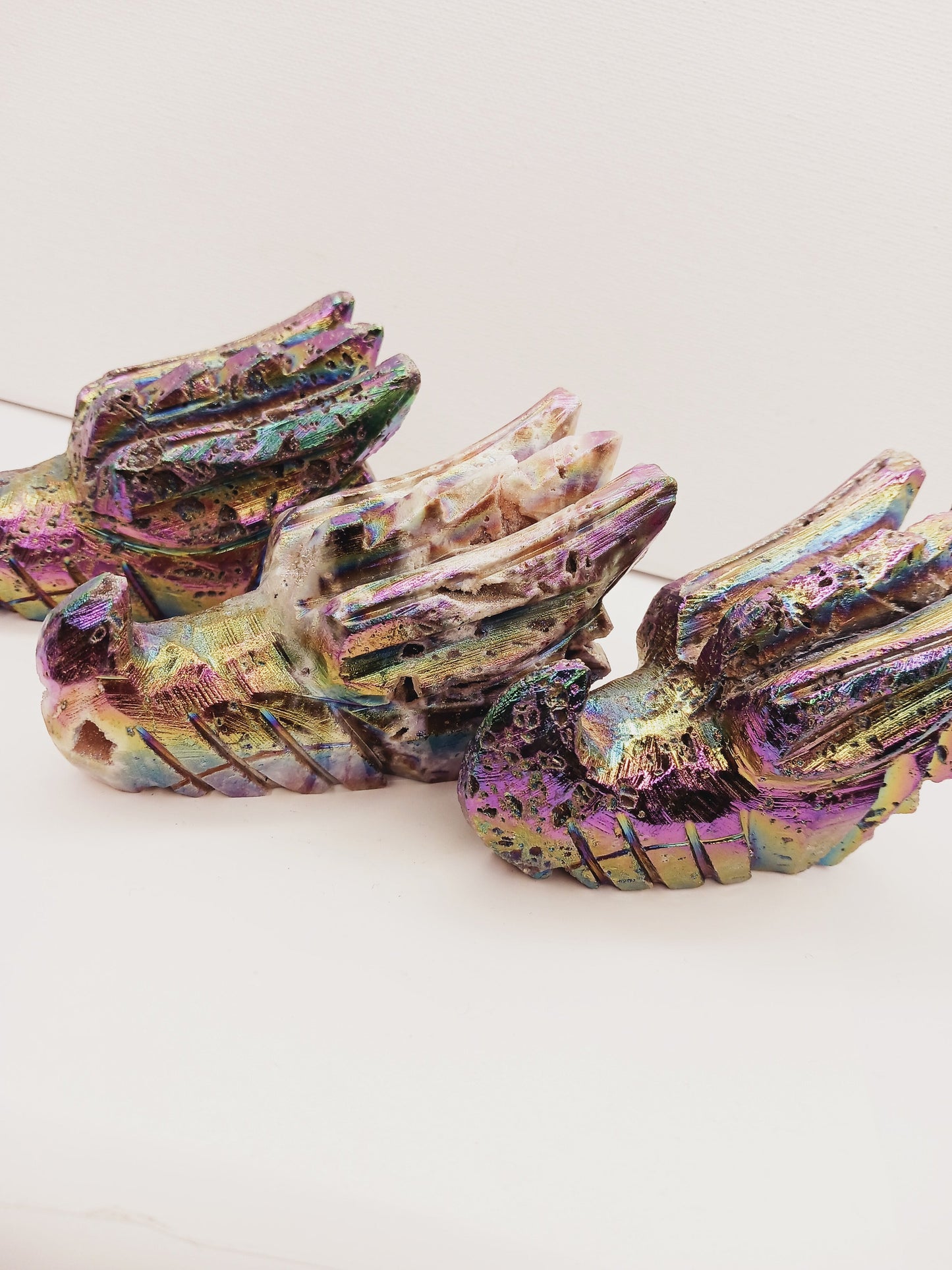 šš Purple Aura Dragon Head ā Sphalerite 4āā ā Power Transformation and Mystical Protection ⨠- Carvings