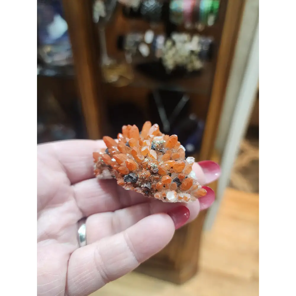 Red Quartz with Pyrite Cluster - 1 - Specimens