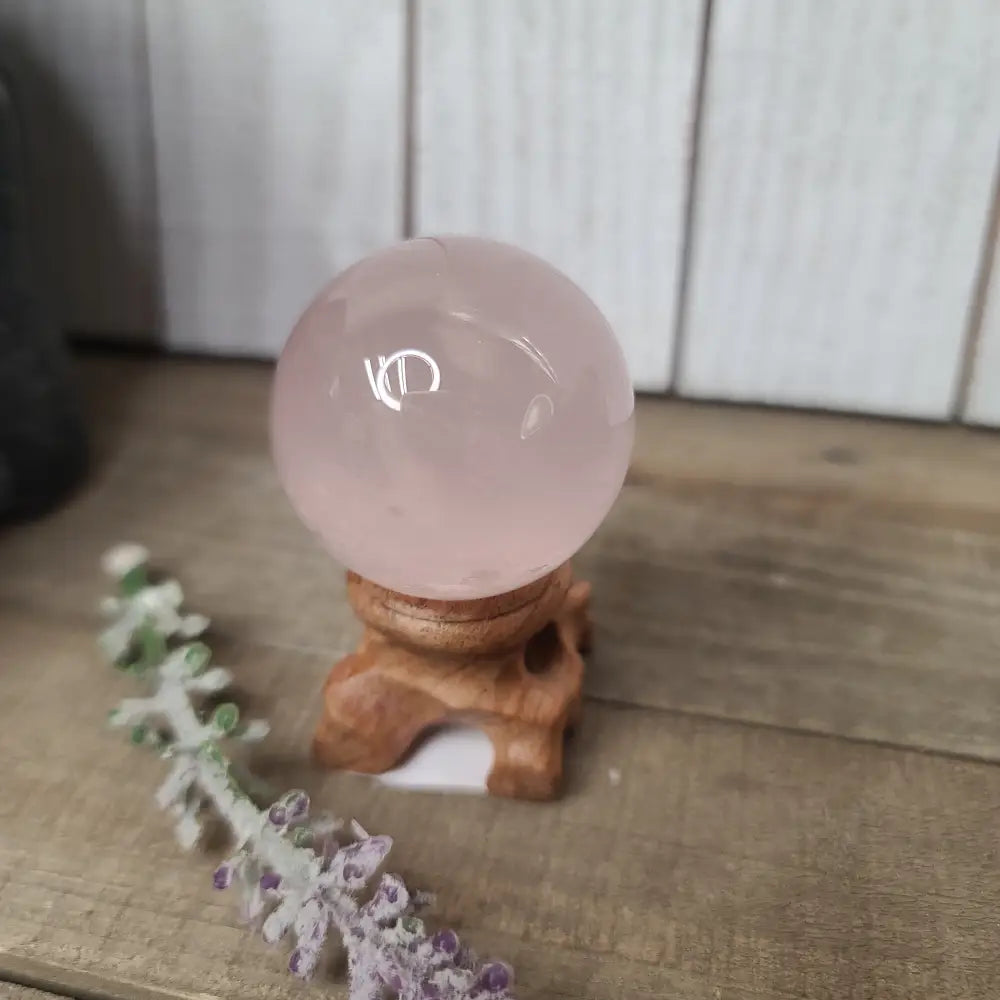 ๐๐ Star Rose Quartz Sphere (1.5โโ) โ Radiant Love and Celestial Heart Healing! ๐๐ - LOOK HOW CLEAR! STAR ROSE QUARTZ