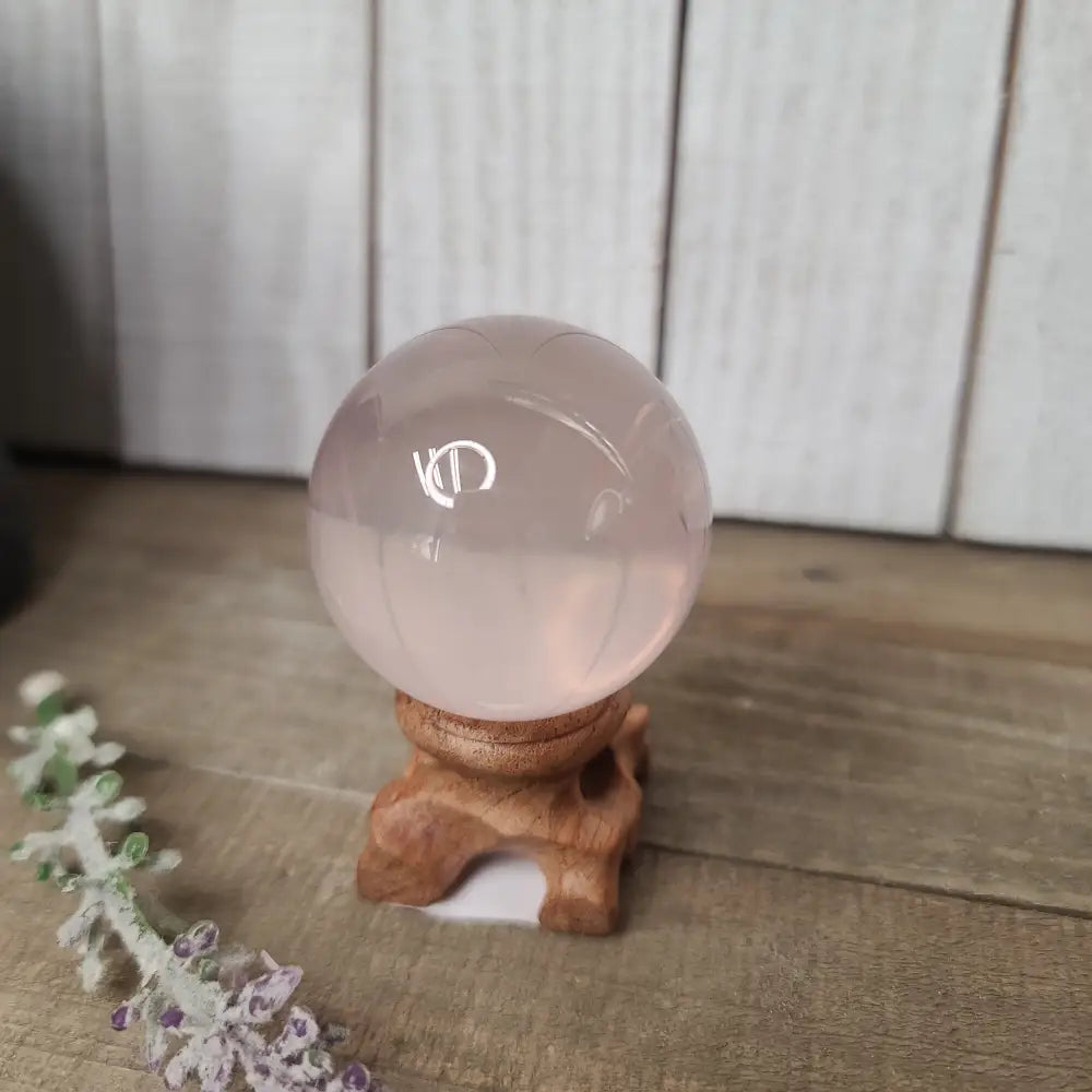 ๐๐ Star Rose Quartz Sphere (1.5โโ) โ Radiant Love and Celestial Heart Healing! ๐๐ - Very High Quality Star - Spheres