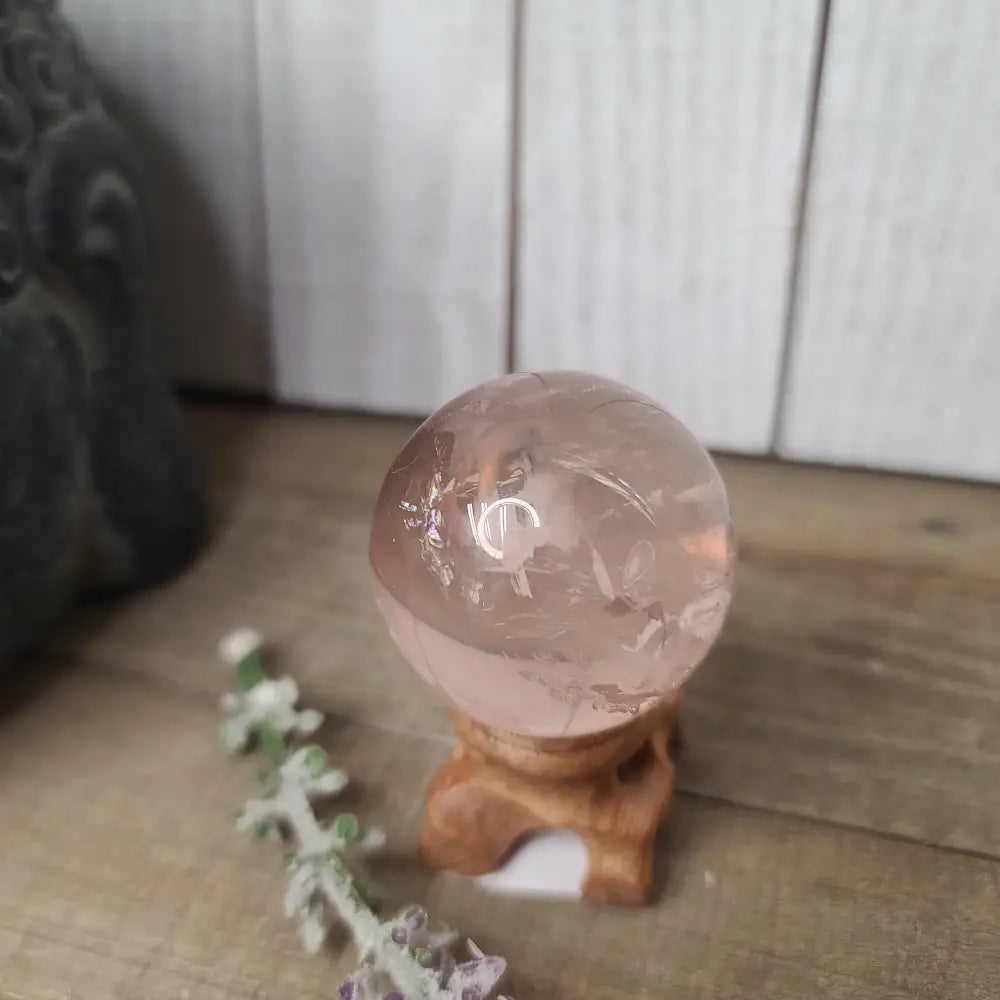 ๐๐ Star Rose Quartz Sphere (1.5โโ) โ Radiant Love and Celestial Heart Healing! ๐๐ - Rose Quartz HIGH QUALITY - Spheres