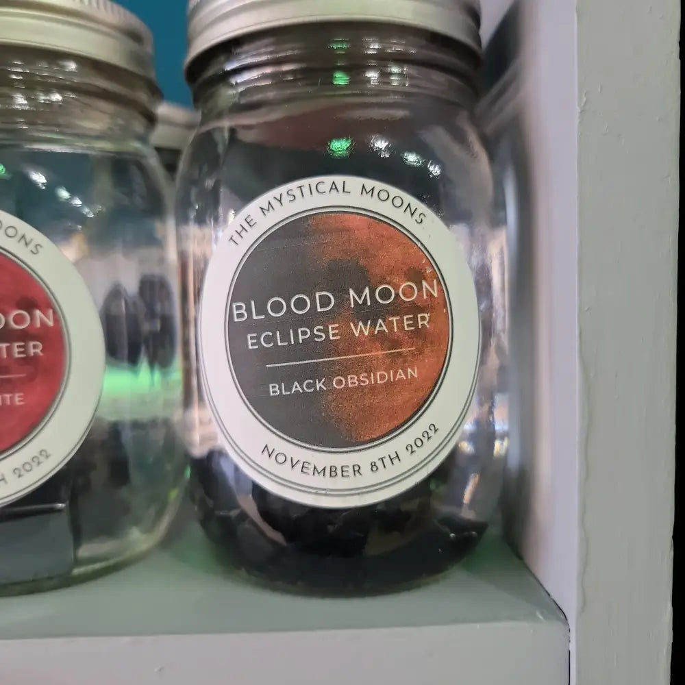 Blood Moon Eclipse Waters - 4 kinds - BLACK OBSIDIAN - Herbs & Accessories