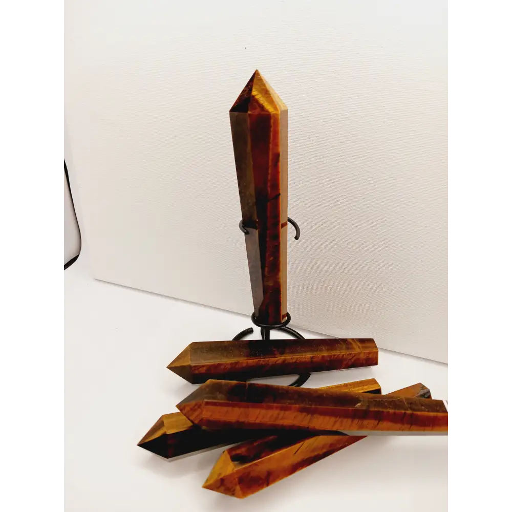 🐯✨ Tigers Eye Wand 7’’ – Confidence Protection and Manifestation Magic! 🌟