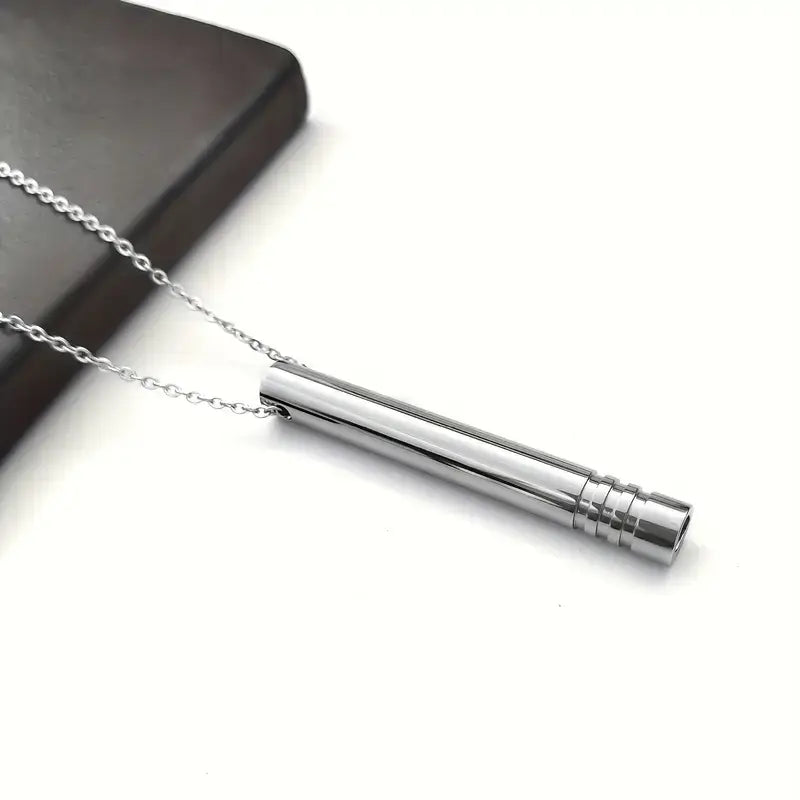 Titanium Steel Mindful Breathing Necklace - Jewelry