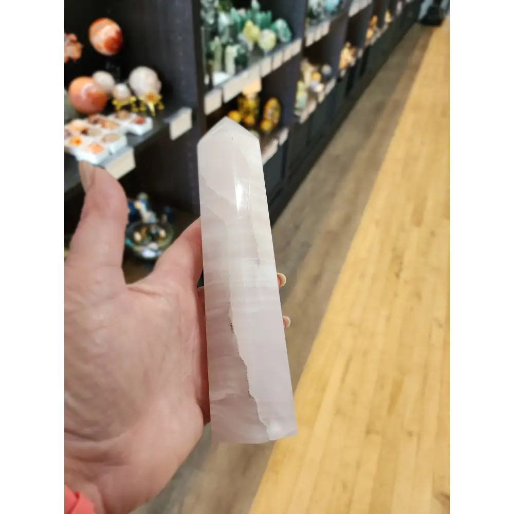 Pink Calcite Tower – Heart Healing Gentle Comfort 💗✨ - 5 - 9 3/4’’ - Towers