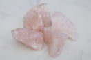 pink and white ice cubes