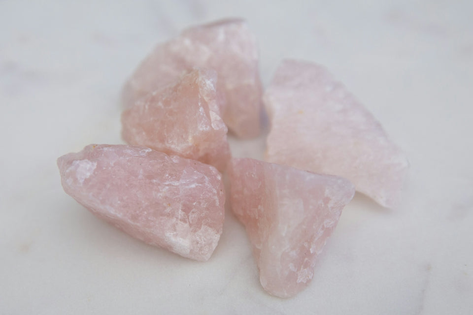 pink and white ice cubes