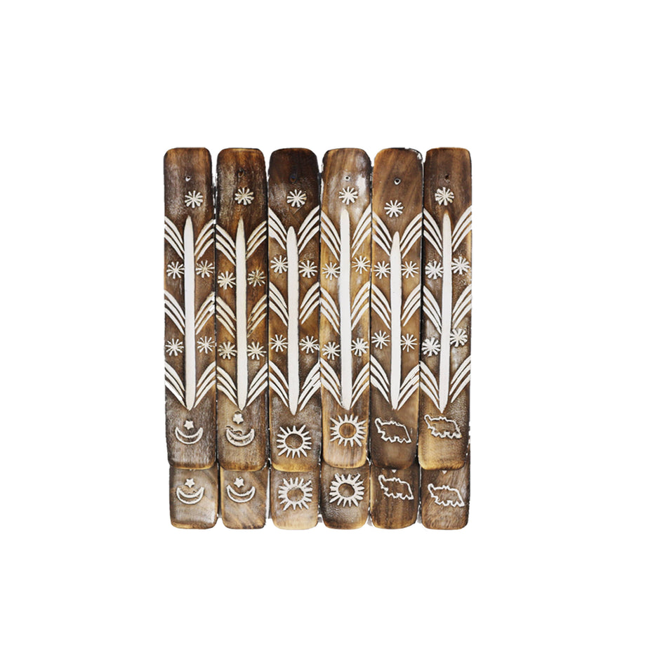 Wooden Incense Ash Catcher - Antique (11")