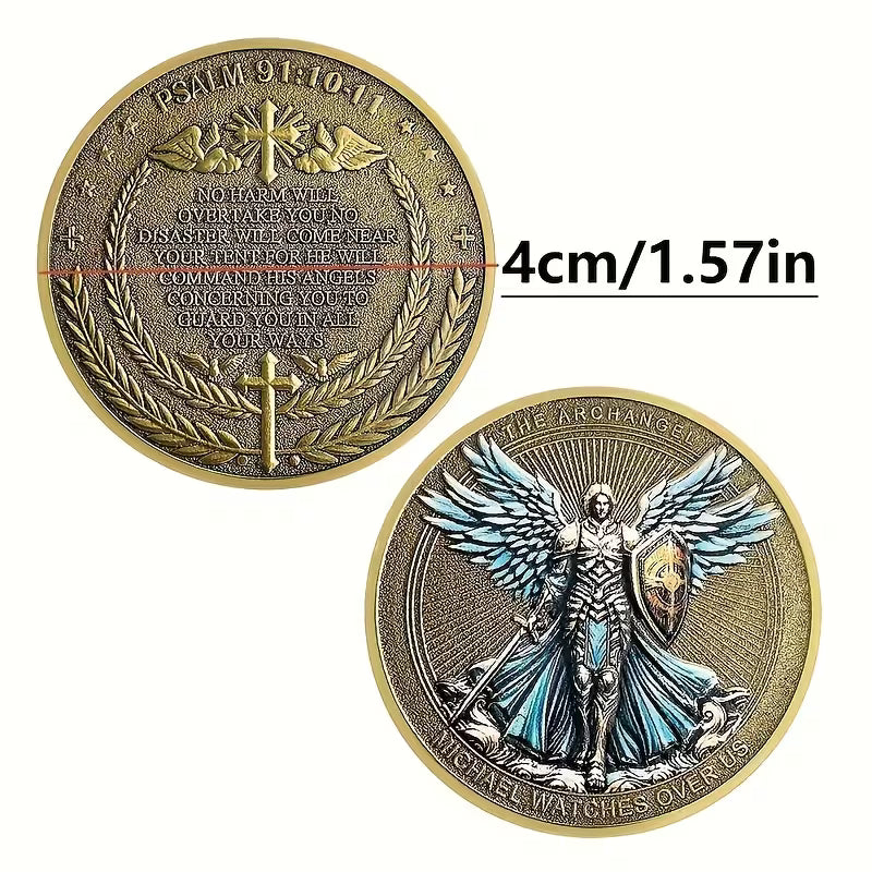 Archangel Michael Protects Us with The Challenge Coin – Psalm 91:10–11 (1.57