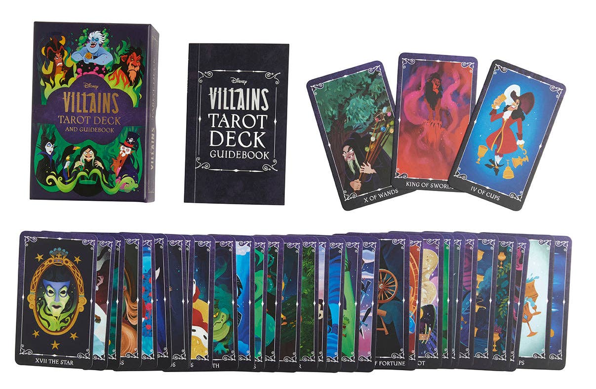 Disney Villains Tarot Deck and Guidebook (78 Cards and Guidebook) – Major and Minor Arcana in a Deluxe Gift Box
