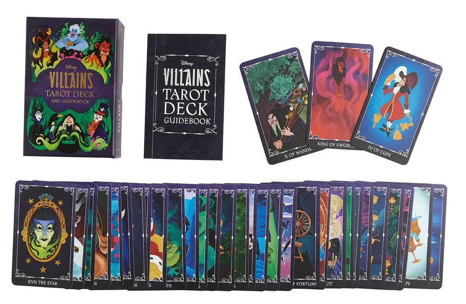 Disney Villains Tarot Deck and Guidebook (78 Cards and Guidebook) – Major and Minor Arcana in a Deluxe Gift Box