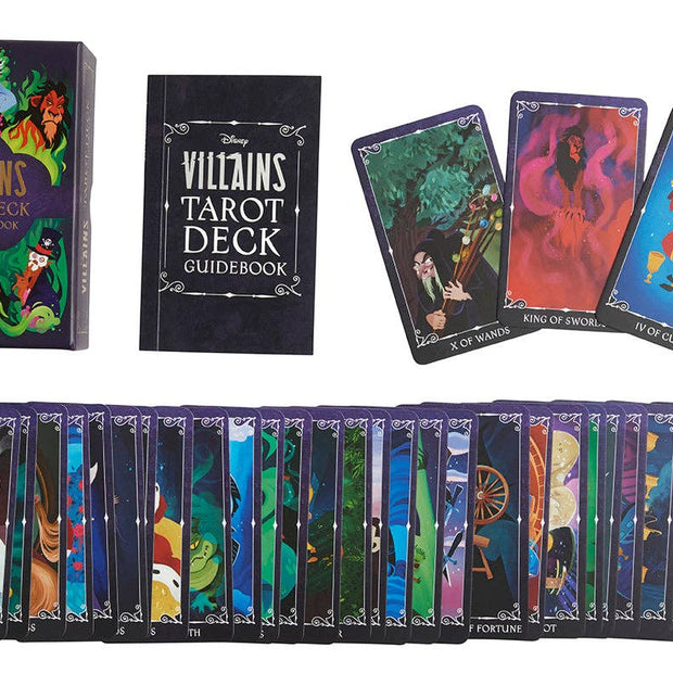 Disney Villains Tarot Deck and Guidebook (78 Cards and Guidebook) – Major and Minor Arcana in a Deluxe Gift Box